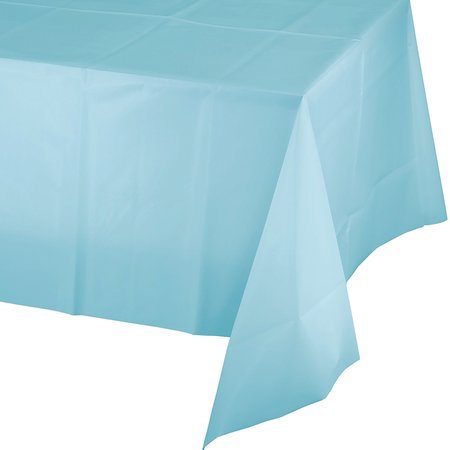 TOUCH OF COLOR Pastel Blue Plastic Tablecloth, 108"x54", 12PK 013025